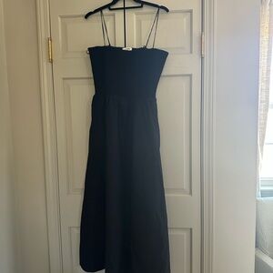 COS Black Maxi Dress with Spaghetti Straps